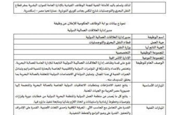 عبر
      بوابة
      الوظائف
      الحكومية..
      تعيينات
      وزارة
      النقل
      وطريقة
      التقديم - بوابة المساء الاخباري