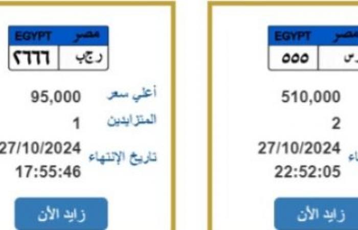 سعرها
      تجاوز
      20
      مليون
      جنيه.. أغلى
      وأرخص
      لوحة
      معدنية
      مميزة .. بوابة المساء الاخباري