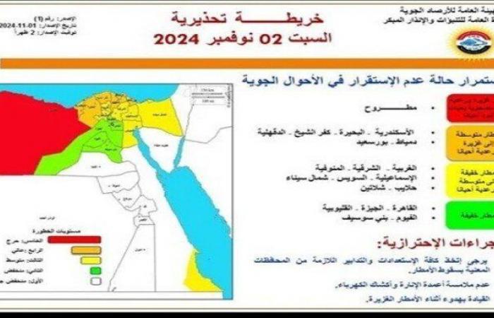 حالة
      الطقس
      اليوم..
      خريطة
      سقوط
      الأمطار
      على
      المحافظات - بوابة المساء الاخباري