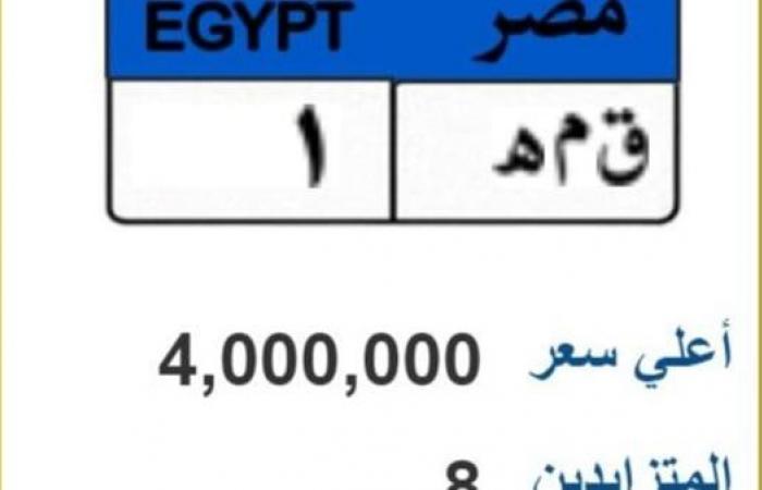 لوحة
      سيارة
      تصل
      لـ
      4
      ملايين
      جنيه
      على
      بوابة
      مرور
      مصر .. بوابة المساء الاخباري