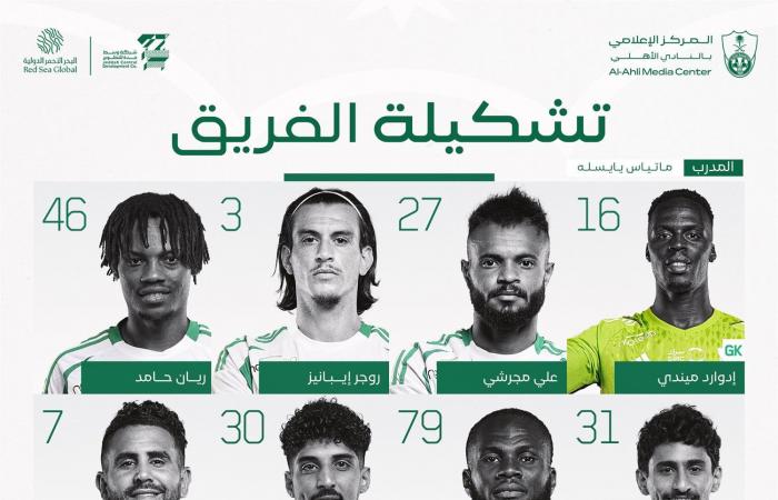 تشكيل
      الأهلي
      السعودي
      في
      مواجهة
      الرائد
      بدوري
      روشن المساء الاخباري ..