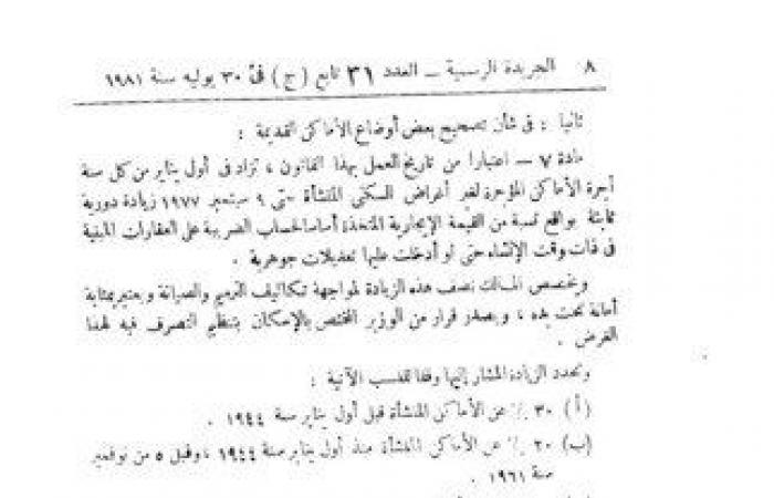 بعد
      حكم
      «الدستورية»
      التاريخي..
      متى
      يحق
      المالك
      رفع
      ‏دعوى
      لفسخ
      عقد
      «الإيجار
      القديم»؟ - بوابة المساء الاخباري