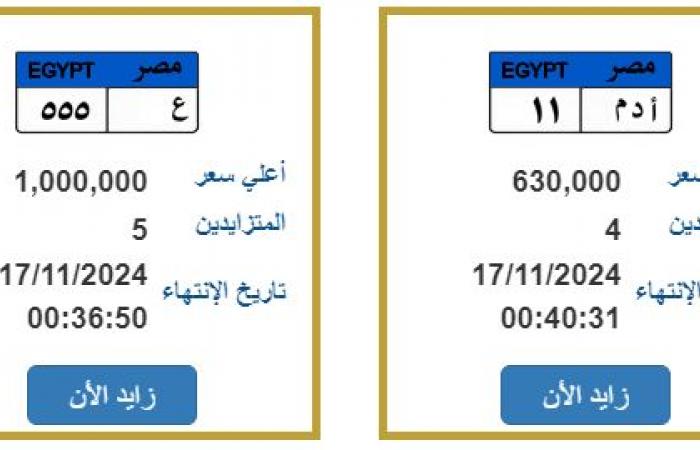 أغلى
      لوحة
      سيارة
      بمليون
      جنيه..
      سعر
      أرخص
      واحدة
      إيه؟ .. بوابة المساء الاخباري