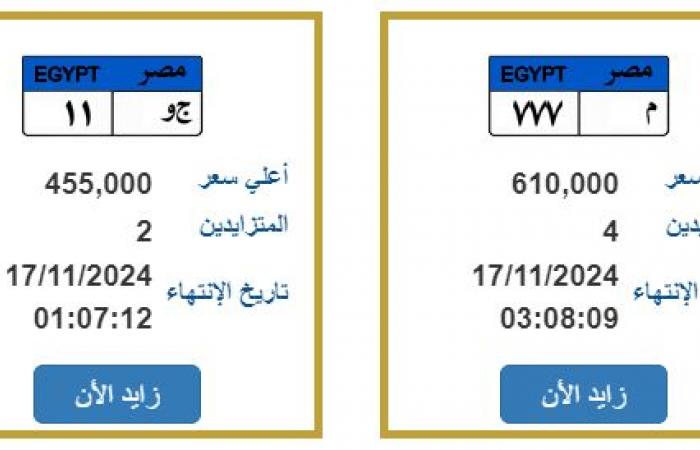 أغلى
      لوحة
      سيارة
      بمليون
      جنيه..
      سعر
      أرخص
      واحدة
      إيه؟ .. بوابة المساء الاخباري