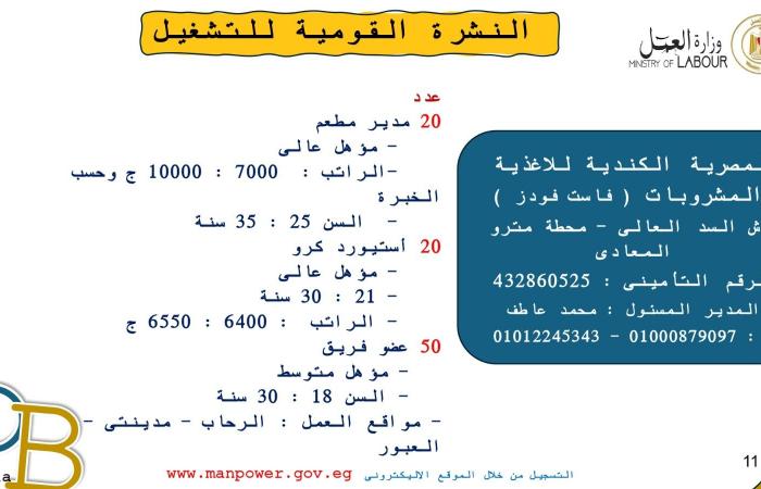 ألحق فرصتك.. 4599 وظيفة في 53 شركة بـ10 محافظات.. والتقديم خلال ديسمبر .. بوابة المساء الاخباري