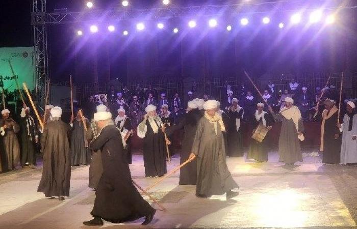 مهرجان التحطيب.. "رقصة الرجالة" بساحة أبو الحجاج .. بوابة المساء الاخباري