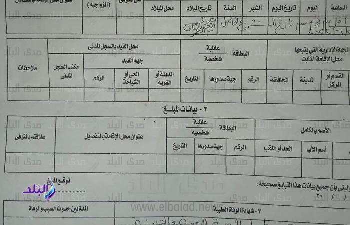 أسعار وطرق استخراج شهادة وفاة مميكنة فى نفس اللحظة .. بوابة المساء الاخباري