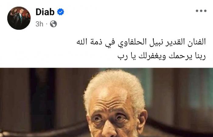 دياب
      ينعى
      الفنان
      نبيل
      الحلفاوي