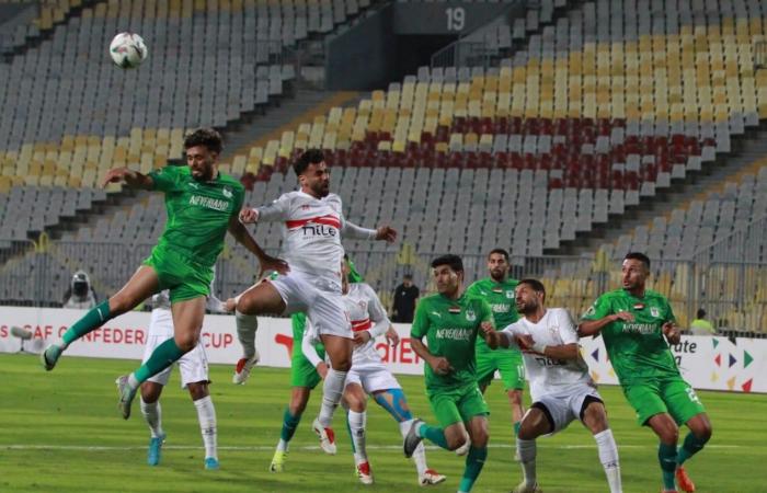 التعادل السلبي يحسم الشوط الأول لمواجهة الزمالك والمصري بالكونفدرالية .. بوابة المساء الاخباري