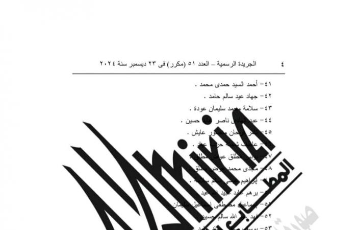 ننشر أسماء 54 المعفو عنهم من أبناء سيناء بقرار رئاسي .. بوابة المساء الاخباري