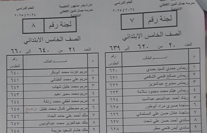 أرقام جلوس امتحانات نصف العام 2025 .. المدارس تعلنها رسمياً .. بوابة المساء الاخباري