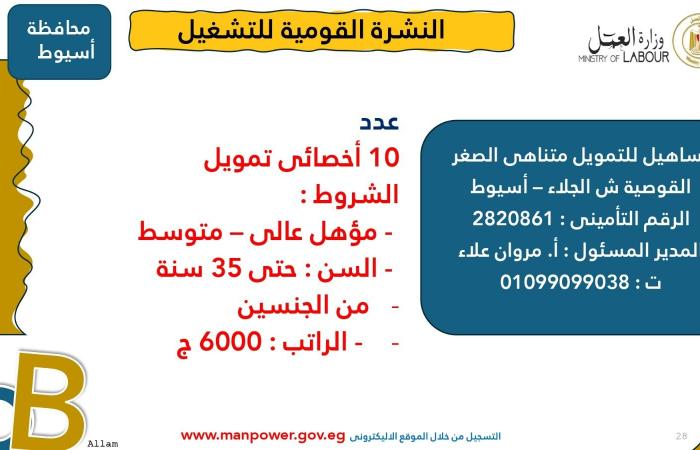 3215 فُرصة عمل جديدة في 8 مُحافظات والتقديم خلال يناير 2025.. اعرف التفاصيل .. بوابة المساء الاخباري