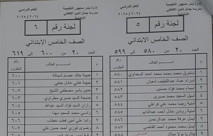 أرقام جلوس امتحانات نصف العام 2025 .. المدارس تعلنها رسمياً .. بوابة المساء الاخباري