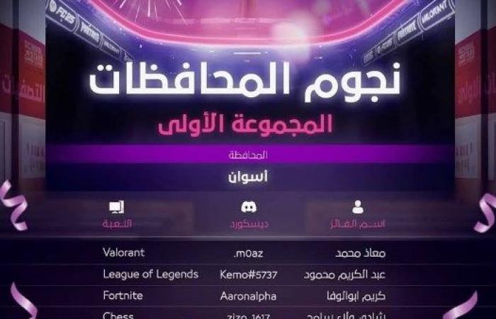 تعرف على كيفية التقديم لمسابقة"دورى أبطال نجوم المدارس للألعاب الإلكترونيةSSGL"بتعليم أسوان .. بوابة المساء الاخباري