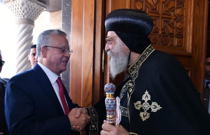 للتهنئة بالعيد.. البابا تواضروس الثاني يستقبل رئيس مجلس النواب | صور .. بوابة المساء الاخباري