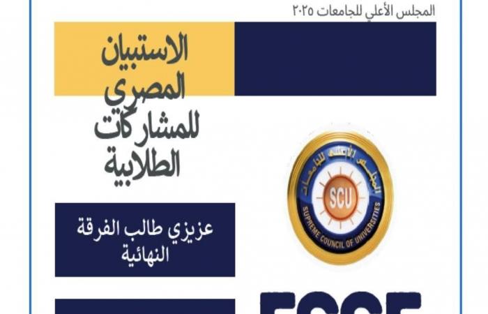 إطلاق الإصدار الثاني من الاستبيان المصري للمشاركات الطلابية بالجامعات المصرية .. بوابة المساء الاخباري