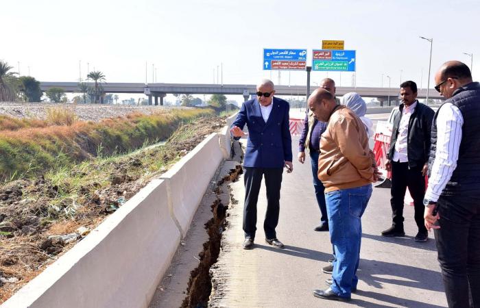 الأقصر.. معالجة الطريق المنهار أسفل محور سمير فرج .. بوابة المساء الاخباري